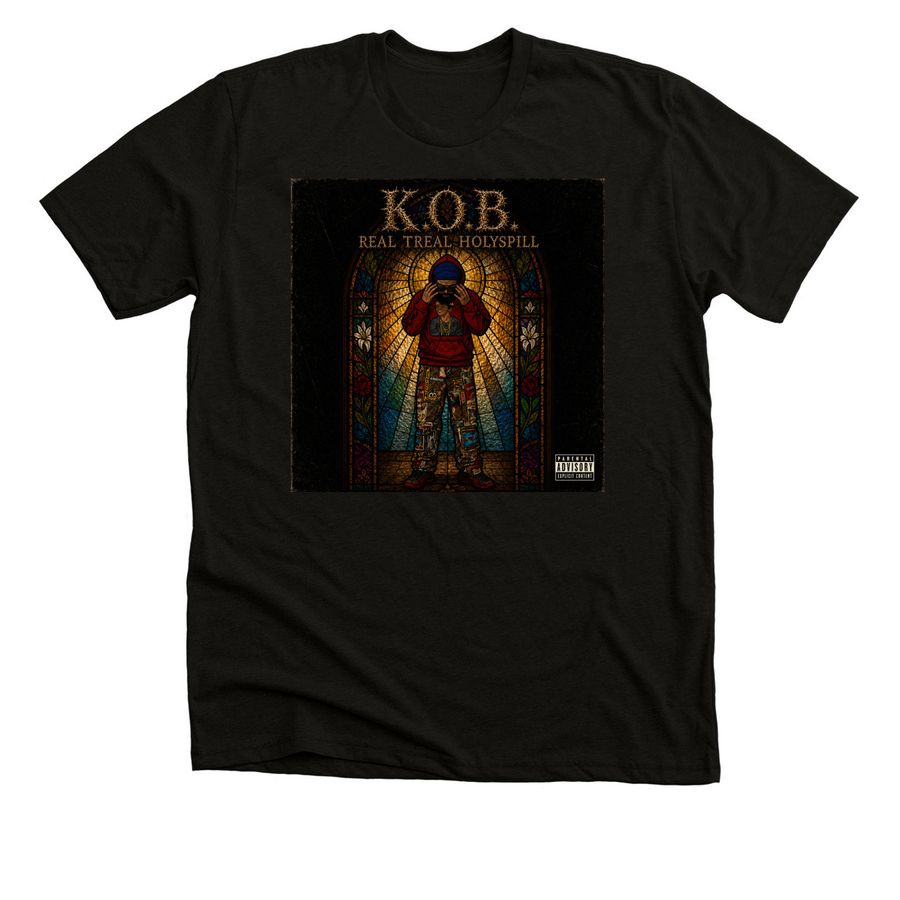 K.O.B. REAL TREAL HOLYSPILL MERCH&nbsp;, a Solid Black Blend Premium Unisex Tee
