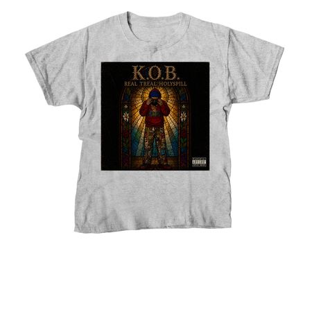 K.O.B. REAL TREAL HOLYSPILL MERCH&nbsp;, a Sport Grey Youth Unisex Tee