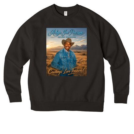 In Memory Of Dad, a Deep Black Allmade Organic CVC Crewneck Sweatshirt