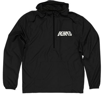 Behold Windbreaker&nbsp;, a Black Quarter-Zip Windbreaker