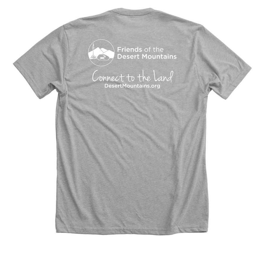 Chuckwalla National Monument, a Athletic Heather Premium Unisex Tee (back-view)