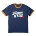 Figure It Out, a Navy/ Gold Cotton Ringer Tee