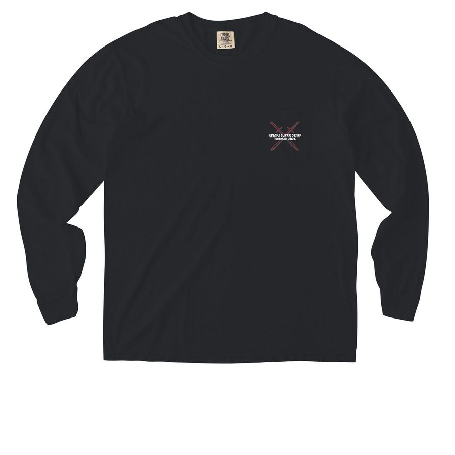 Kitaki Staff World Tour- Pocket, a Black Comfort Colors Long Sleeve Pocket Tee