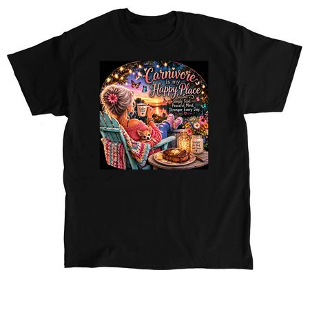 Carnivore is my Happy, a Black Classic Unisex Tee