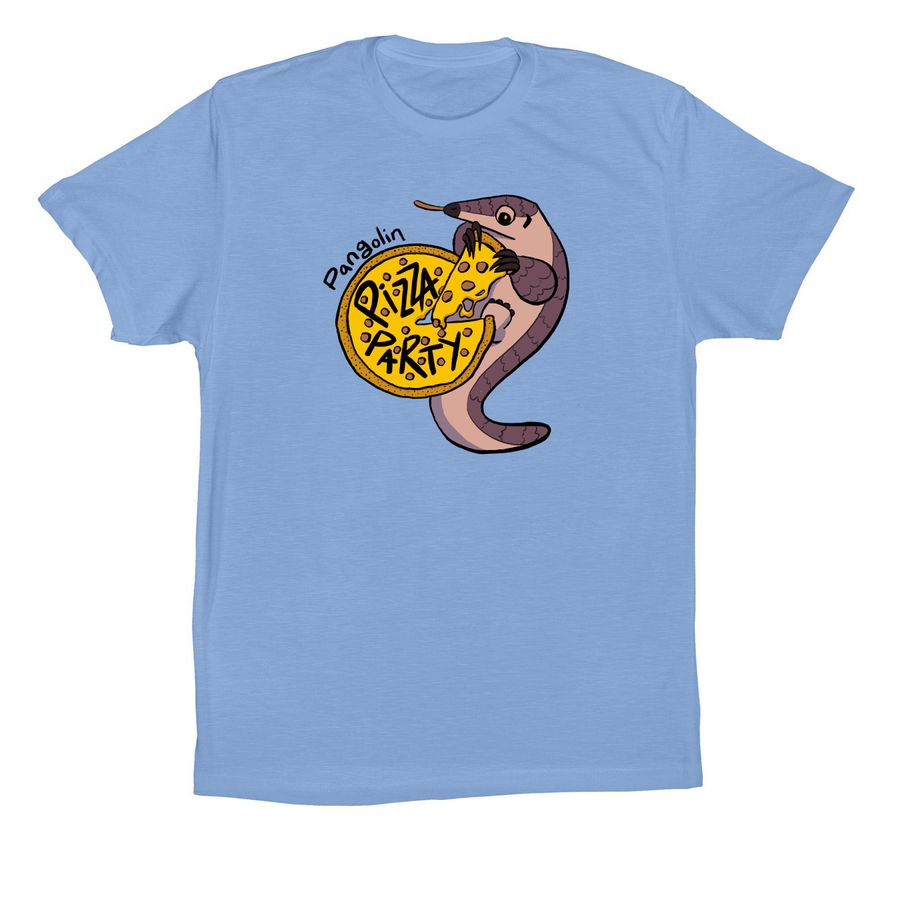 Phoenix AAZK's Pangolin Pizza Party!, a Carolina Blue Premium Cotton Tee