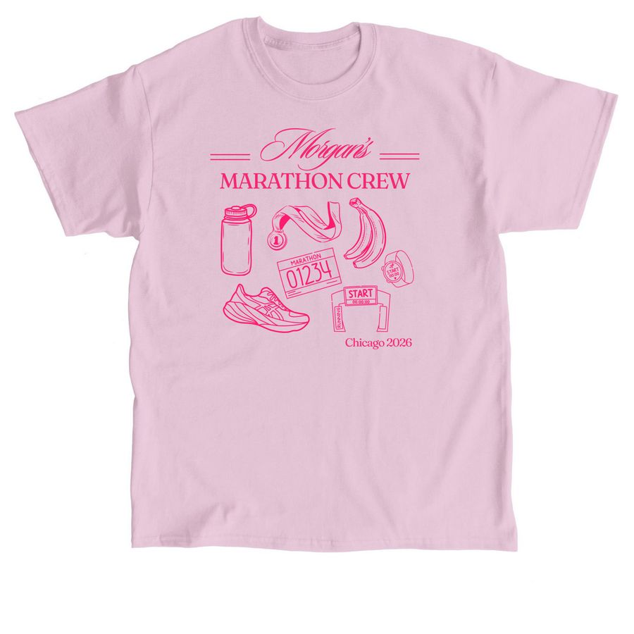 Chicago Marathon - Design 3, a Light Pink Classic Unisex Tee