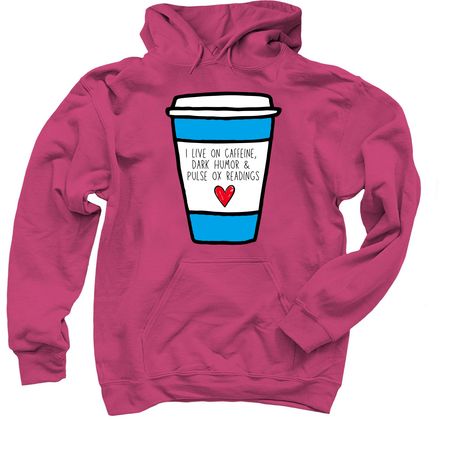 Caffeinated & Critical, a Heliconia Pullover Hoodie