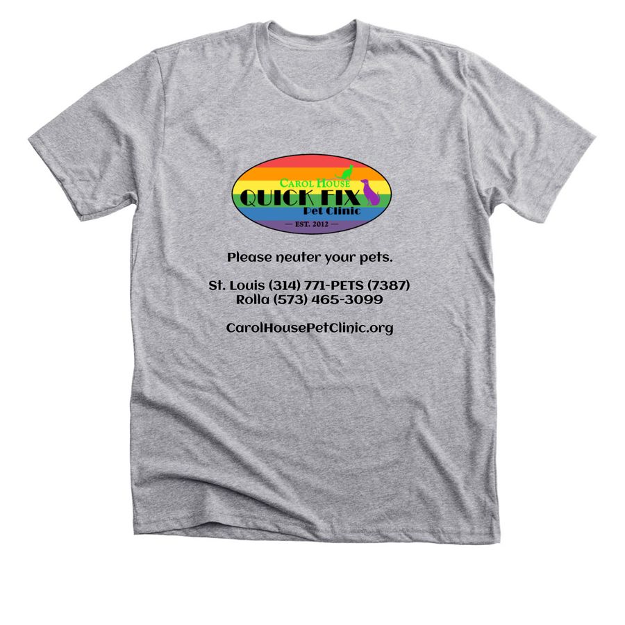 Join us in celebrating Pride Month!, a Athletic Heather Premium Unisex Tee