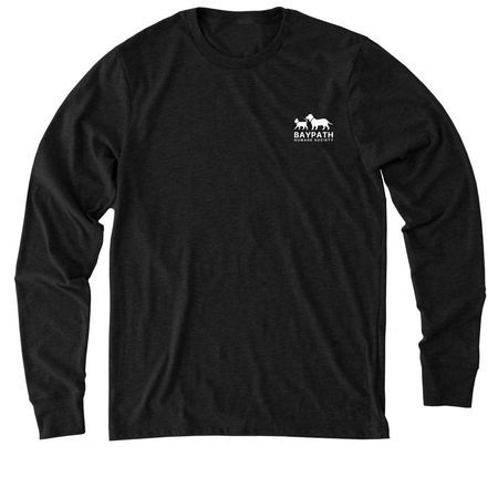 Baypath Humane Society - Small Logo Tee, a Space Black Allmade Eco Triblend Long Sleeve Tee