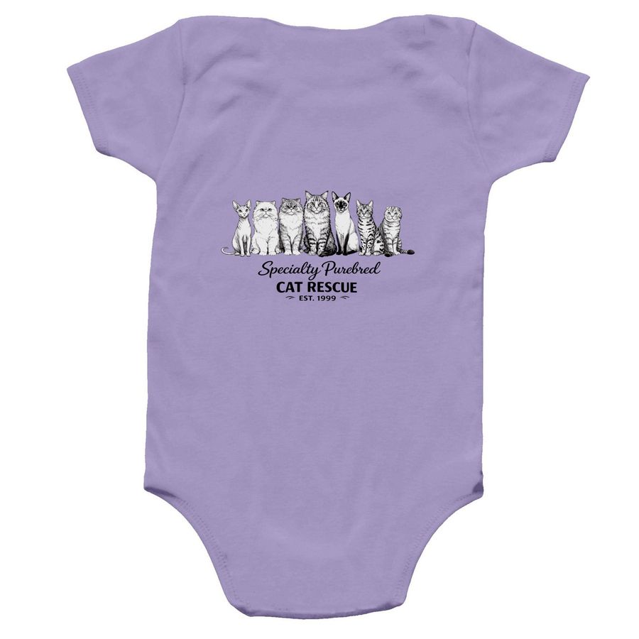 SPCR Littles, a Lavender Infant Onesie (back-view)