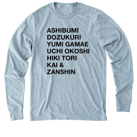 NYBA KYUDO-SHICHIDO: THE SEVEN COORDINATIONS, a I Like You Blue Allmade Eco Triblend Long Sleeve Tee