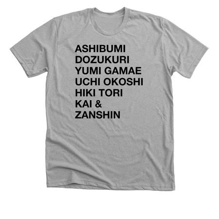 NYBA KYUDO-SHICHIDO: THE SEVEN COORDINATIONS, a Athletic Heather Premium Unisex Tee