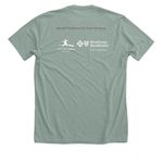 Tom London Memorial Walk 2026 Shirt, a Heather Sage Premium Unisex Tee (back-view)