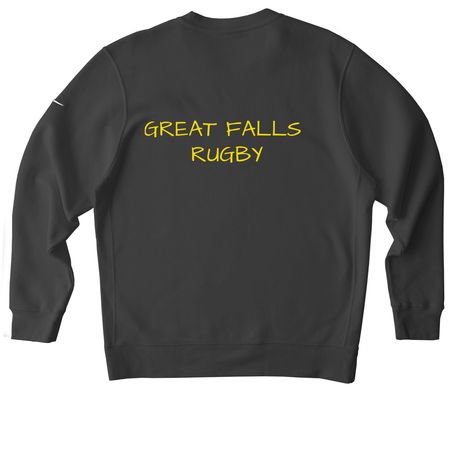 Great FALLS Rugby Activewear, a Anthracite Nike Club Fleece Crewneck Sweatshirt (back-view)