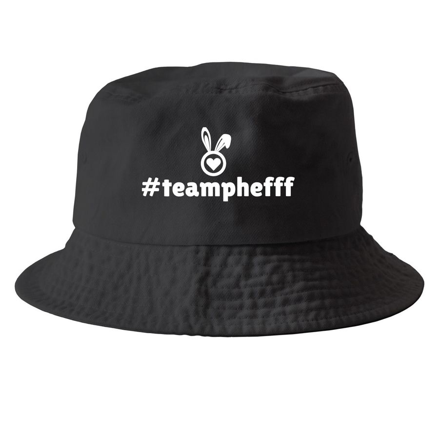 Team phefff hats, a Black Printed Bucket Hat
