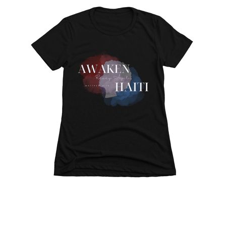 Rev?y Haiti Fundraiser, a Black Women's Slim Fit Tee