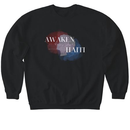Rev?y Haiti Fundraiser, a Black Softstyle Crewneck Sweatshirt