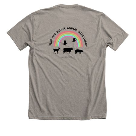 Olivia Tee, a Heather Stone Premium Unisex Tee (back-view)