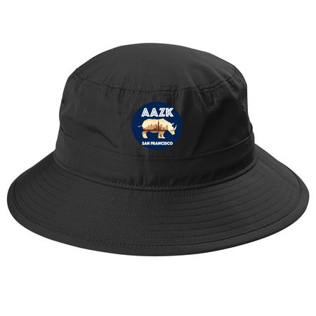 AAZKSF Hats, a Black Printed UV Bucket Hat