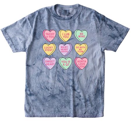 Conversation Hearts for Riley, a Ocean Comfort Colors Colorblast Tee