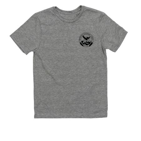 Eco-Friendly & 100% Cotton - Black Logo, a Aluminum Grey Allmade Youth Eco Triblend Tee