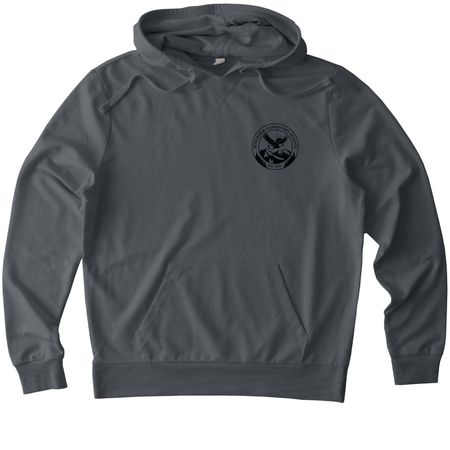 Eco-Friendly & 100% Cotton - Black Logo, a Terrain Grey Allmade Organic French Terry Pullover Hoodie
