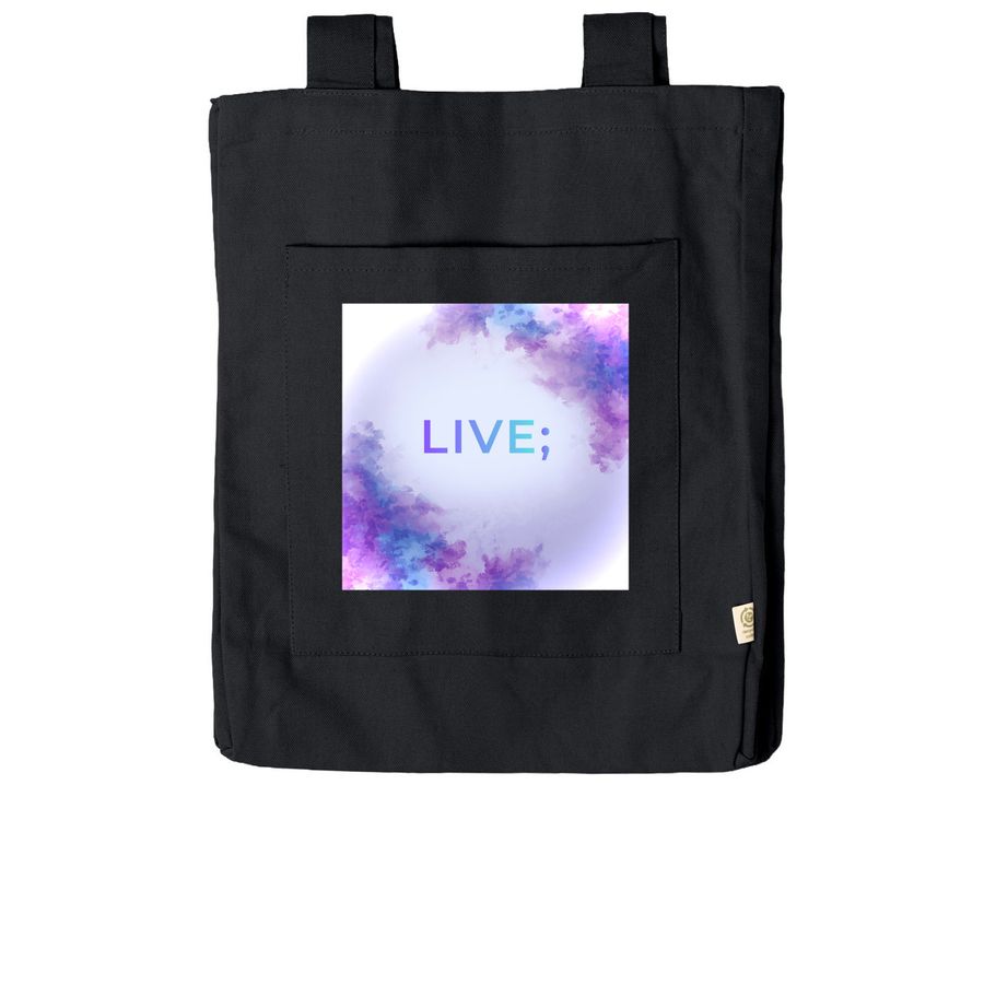 LIVE; Tote bag&nbsp;, a Black Reclaimist Everywhere Tote Bag