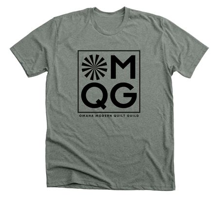 Black Large Logo, a Deep Heather Premium Unisex Tee