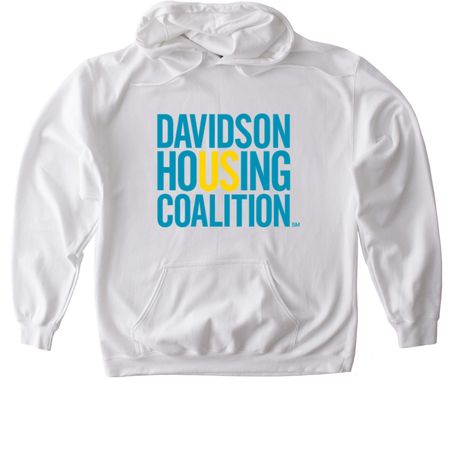 Affordable housing is tops!, a White Gildan Softstyle Pullover Hoodie