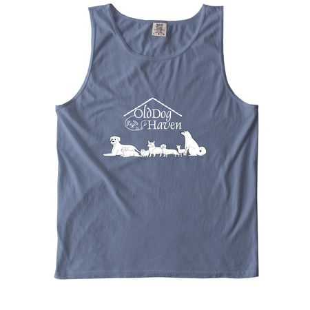 Old Dog Haven, a Blue Jean Comfort Colors Tank Top