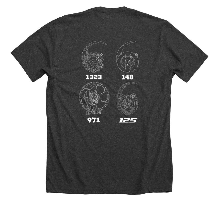 #TEAMDYE Shirt, a Dark Grey Heather Premium Unisex Tee (back-view)