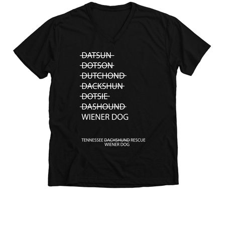 Spelling is Hard, a Solid Black Blend Premium V-Neck Tee