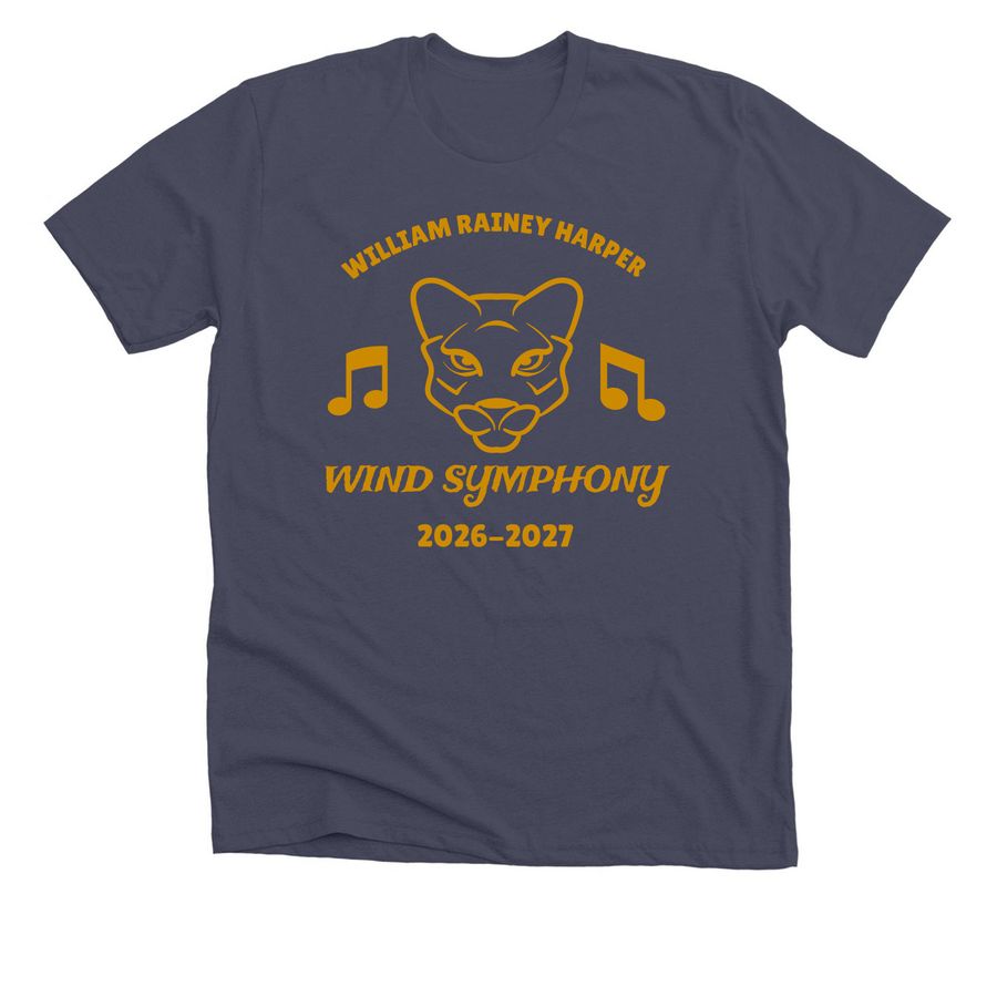 HARPER BAND T-SHIRT 26-27, a Heather Midnight Navy Premium Unisex Tee