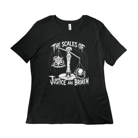 SCALES OF JUSTICE II, a Vintage Black Women?s Relaxed Cotton Tee