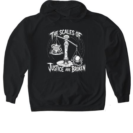 SCALES OF JUSTICE II, a Black Gildan Softstyle Pullover Hoodie