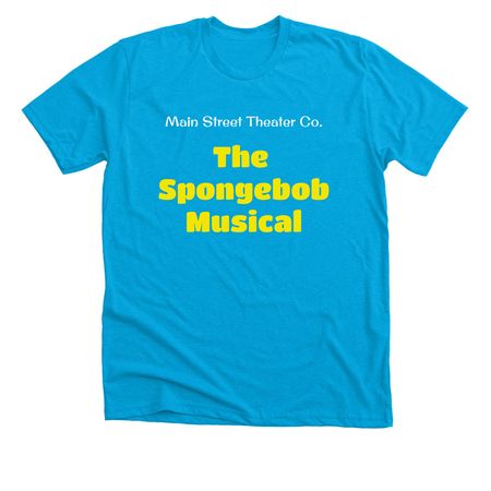 The Spongebob Musical, a Neon Blue Premium Unisex Tee