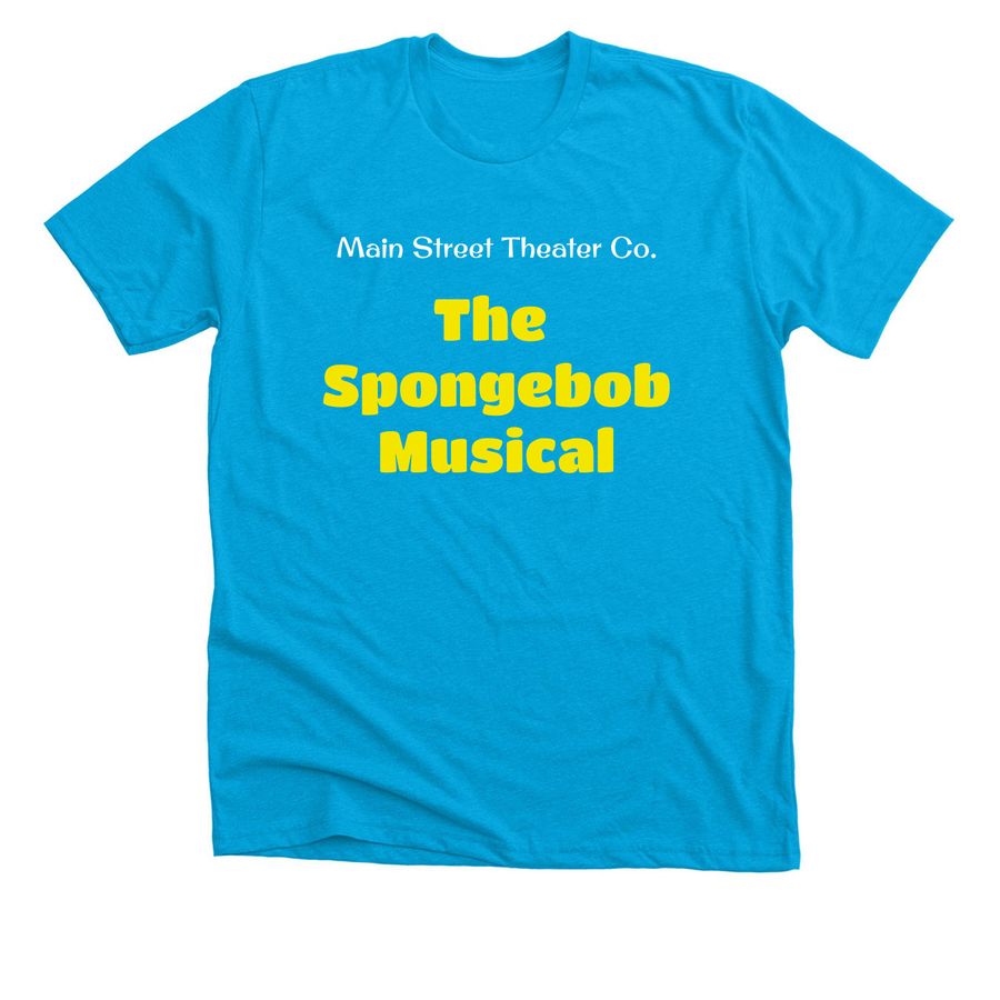 The Spongebob Musical, a Neon Blue Premium Unisex Tee