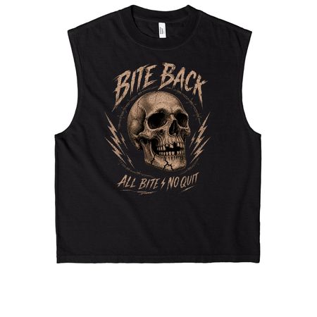 BITE BACK ? Dental Recovery Fundraiser, a True Black Heavyweight Garment Dye Muscle Tee
