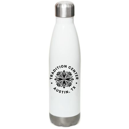 Tradition Center Heritage Bottle, a White Stainless Steel Water Bottle