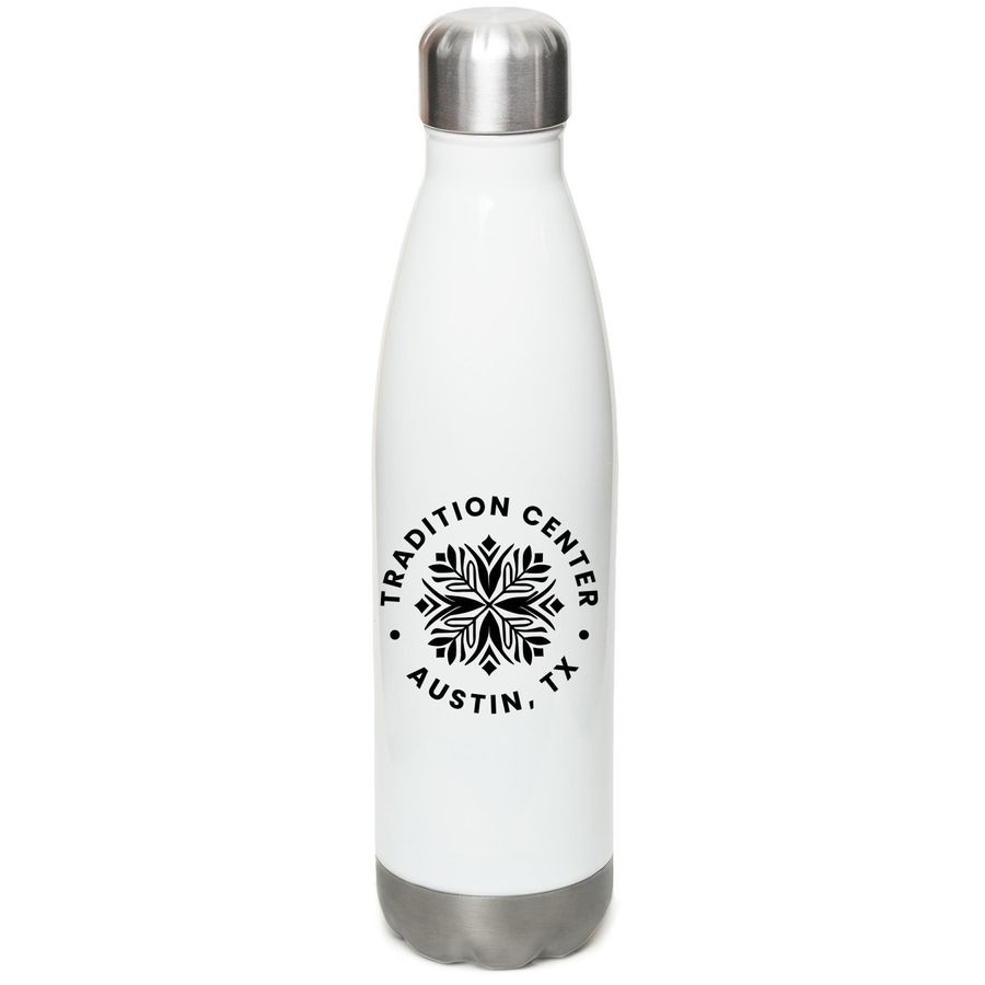 Tradition Center Heritage Bottle, a White Stainless Steel Water Bottle