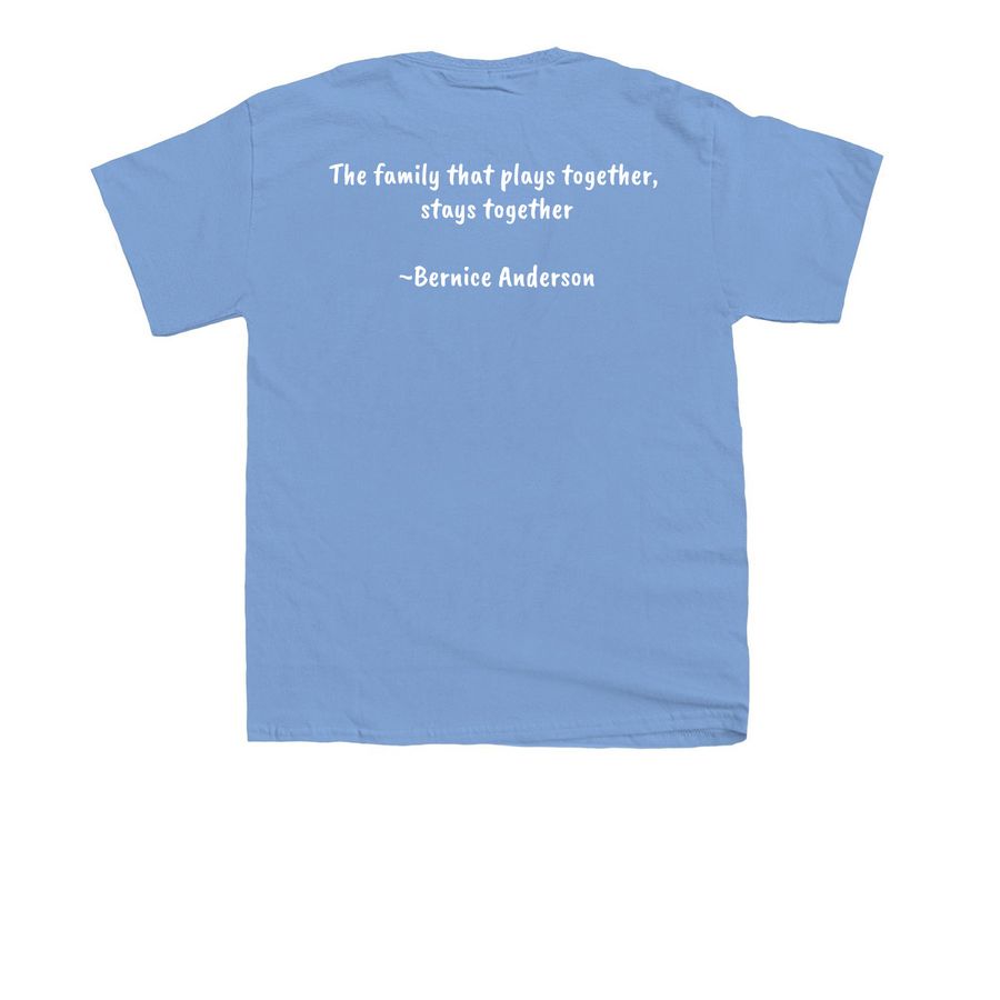 Anderson Family Vacay Kid Shirts, a Carolina Blue Youth Unisex Tee (back-view)