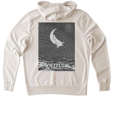 Solitude (Moonlight), a White Sand Allmade Organic French Terry Pullover Hoodie