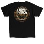 Front Porch Podcast, a Black Classic Unisex Tee (back-view)