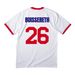Buissereth, a White/ Red Cotton Ringer Tee (back-view)