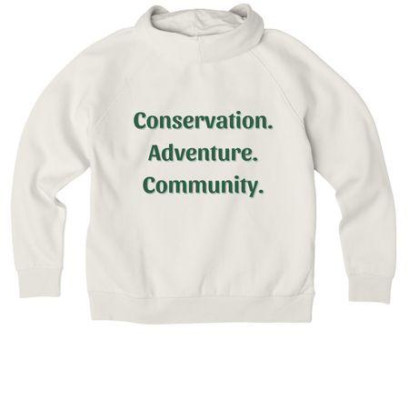Apparel - Green Text, a White Sand Allmade Organic CVC Pullover Hoodie