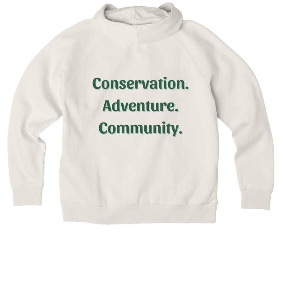 Apparel - Green Text, a White Sand Allmade Organic CVC Pullover Hoodie
