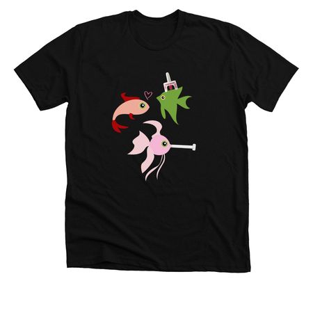 safe use fish shirt, a Solid Black Blend Premium Unisex Tee