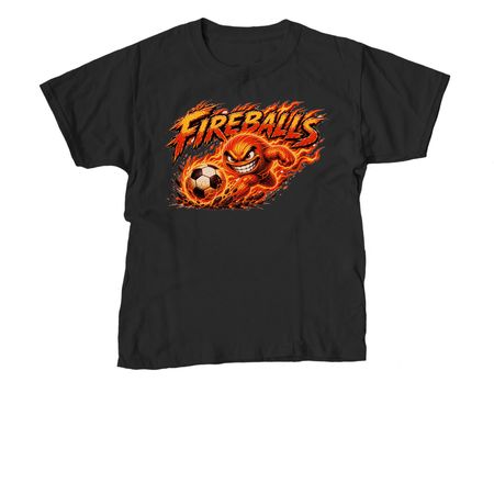 FIREBALLS, a Black Youth Unisex Tee
