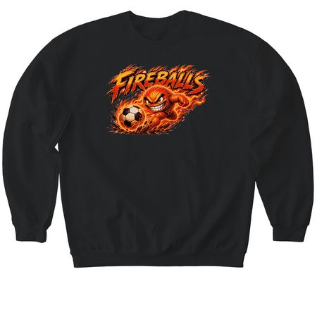 FIREBALLS, a Black Softstyle Crewneck Sweatshirt