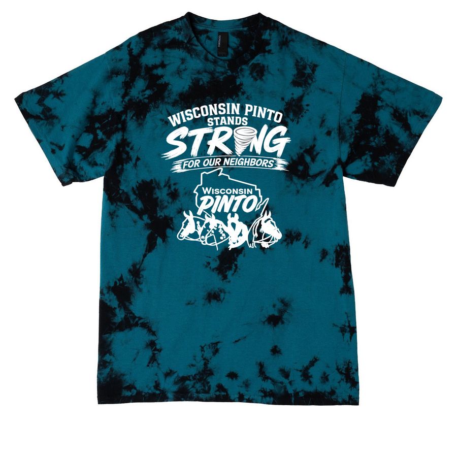 WPtHA Forward Together, a Black/ Teal Crystal Tie Dye Tee
